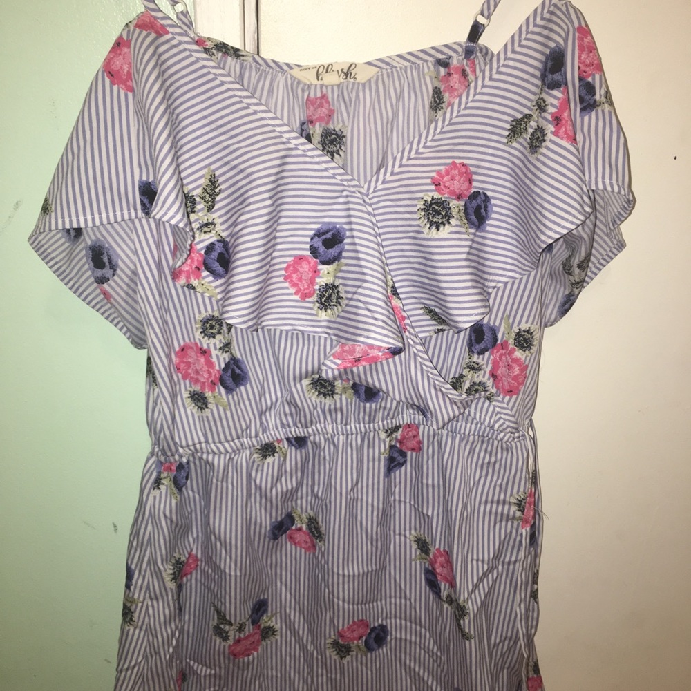 Flower off the shoulder dress